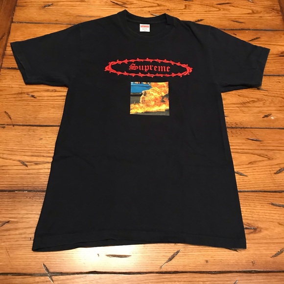 supreme burning man tee